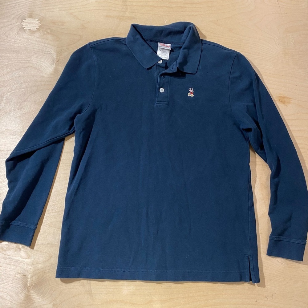 Disney Long Sleeve Polo Shirt size Medium (KW)
